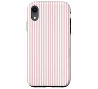 Soft Blush Pink Pinstripe English Country Garden Design Carcasa para iPhone XR