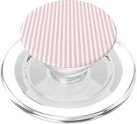 Soft Blush Pink Pinstripe English Country Garden Design PopSockets PopGrip para MagSafe