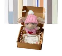 Soft Bunny Toys - Portable Hu on Doll | Small Stuffed Toys - for Girls Kids Birthday Christmas Easter Valentines Indoor Desk Sofa Car