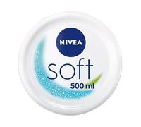 NIVEA Soft (1 x 500 ml), crema multiusos con aceite de jojoba y vitamina E, crema hidratante intensiva para el cuidado de la piel de cara, cuerpo y manos, sin parabenos