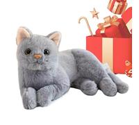 Soft Cat Plush, Realistic Stuffed Animal Doll Toy, 12 Inch Plush with PP Cotton Filling, Lightweight Cuddly Companion, Cute Animal Design Decor Piece, Kids Bedroom Sofa Car Accessory for Boys Girls
