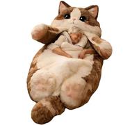 Soft Cat Sleeping Bag for Human, Adorable Cat Sleeping Bag for Humans, Plush Cats Envelope Sleep Bag for Camping, for Camping, Sleepovers and Home Lounging (#D)