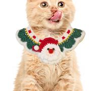 Soft Christmas Dog Collar and Neck Warmer, Winter Pet Scarf with Santa Pattern, Holiday Accessories for Dogs and Cats, Multifunctional Puppy Costume for Winter and Festive Celebrations