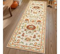Soft Christmas Tree Santa Claus Carpet Runner, Non Slip Washable Floor Mat with TPE Backing, Christmas Deer Santa Long Rug, Festive Holiday Decor for Kitchen Hallway Living Room (C,23.62 × 70.87 in)