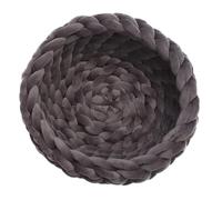 Soft chunky knit pet bed provides a warm, resting space for cats and s