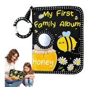 Soft Cloth Photo Album, Bee Honey Pattern Family Picture Storage, Holds 4x6 Inch Photos, No Hard Edges, Mom Must-Have, Sturdy & Safe for Little Hands, Perfect for First Year Memories