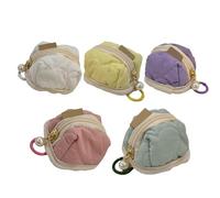 Soft Cotton Mini Earphone Purse for AirPods,Portable Earphone Case and Cute Plush Coin Bag Zippered Lipstick Storage Bag For Jewelry,Coins & More,Outdoor, Travel,Fitness (5PCS-Mix)