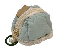 Soft Cotton Mini Earphone Purse for AirPods,Portable Earphone Case and Cute Plush Coin Bag Zippered Lipstick Storage Bag For Jewelry,Coins & More,Outdoor, Travel,Fitness (Green)