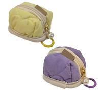 Soft Cotton Mini Earphone Purse for AirPods,Portable Earphone Case and Cute Plush Coin Bag Zippered Lipstick Storage Bag For Jewelry,Coins & More,Outdoor, Travel,Fitness (2PCS-E)