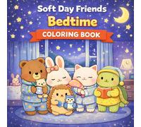 Soft Day Friends - Bedtime: A Calm Coloring Book for Kids Ages 3-6