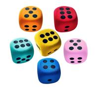 Soft Dice | 6X Giant Foam Dice Large Foam Dice | Rounded Edge Toy For Age 3+ Classroom Teaching Aid | Big Foam Dice 1.5 Inches For Home Camping Boys Family Girls School Travel Building Board