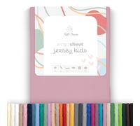 Soft Dream Sábana bajera ajustable 100% algodón peinado, para cuna junior, certificado Öko-Tex, fabricada en la UE, 80x160 cm, rosa pálido