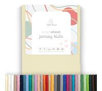 Soft Dream Sábana bajera ajustable de 90 x 160 cm, calidad premium, 100 % algodón peinado, sábana bajera ajustable para cuna infantil, certificado Öko-Tex, fabricada en la UE, crema