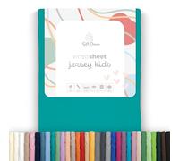 Soft Dream Sábana bajera ajustable de 90 x 160 cm, calidad premium, 100 % algodón peinado, sábana bajera ajustable para cuna infantil, certificado Öko-Tex, fabricada en la UE, color azul esmeralda