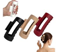 Soft Elastic Fashion Shark Clips, Hair Claws For Thin Hair, Adjustable Cloud Clip, 4.2in Medium Soft Hairs Claw Clips, Flexible And Unsnappable Claw Clip (3pcs B)