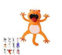 Soft Flexible PVC 3D Cartoon Animal Bookmarks,Fun Squishy Non-Slip Page Holders for Adults,Cute Reading Accessories as Creative Gifts for Book Lovers,Students,Office (Cat)