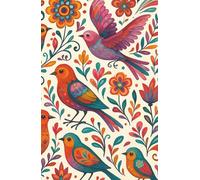 Soft Folk Birds: Notebook with charming bird illustrations and delicate floral folk art motifs.