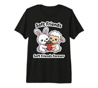 Soft Friends Forever, Linda Amistad Entre Conejo y Cordero Camiseta Premium