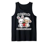 Soft Friends Forever, Linda Amistad Entre Conejo y Cordero Camiseta sin Mangas