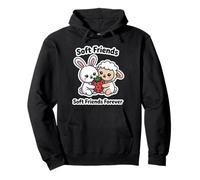 Soft Friends Forever, Linda Amistad Entre Conejo y Cordero Sudadera con Capucha