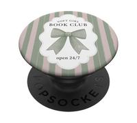 Soft Girl Book Club - Lazo estético pastel PopSockets PopGrip Adhesivo