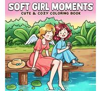 Soft Girl Moments Coloring Book: Gentle Moments Coloring Pages with Cozy Interiors and Motivational Quotes Illustrations for All Ages to Inspire and De-Stress