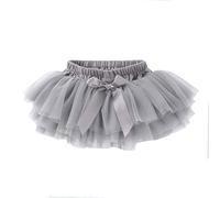Soft Girl Schmuck Infant Recién Nacido Bebé Niña Suave Mullido Falda Tutú Pantalones Cortos, Bowknot-Party Carnaval Malla Tul Falda para Niños Niñas 128, gris, 3-6 meses