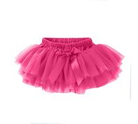 Soft Girl Schmuck Infant Recién Nacido Bebé Niña Suave Mullido Falda Tutú Pantalones Cortos, Bowknot-Party Carnaval Malla Tul Falda para Niños Niñas 128, Rosa intenso., 3-6 meses