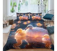 Soft Glowing Water Funda Edredon Juego de Ropa de Cama de 3 Piezas Impresión 3D Cierre de Soft Glowing Water Funda de Edredón Funda de Almohada a Juego for Ancianos Super King（260x220cm）