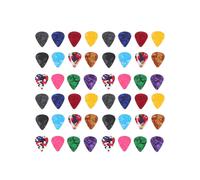Soft Guitar Picks for Electric Acoustic Bass Protect Fingers Improve Sound Wide Design Assorted Color 100Pcs