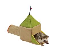 Soft Hamster túnel Toy, Three-Entrance Small Habitat, 9 x 5 pulgadas Pet House with Warm Build, Plush Fabric Animal Accessory, Tunnel with Playful Design, Bunny Shelter for Sleeping and Resting