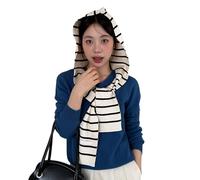 Soft Hat Muffler Crossbread, diseño unisex, mezcla de calor para todo el día, calentador de cuello unisex para invierno, blanco, Talla única