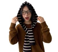 Soft Hat Muffler Crossbread, diseño unisex, mezcla de calor para todo el día, calentador de cuello unisex para invierno, Negro, Talla única