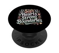 Soft Hearts Strong Boundaries Fuerza de la emoción |- PopSockets PopGrip Adhesivo