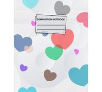 Soft Hearts Wide Ruled Notebook: Minimal Grey Aesthetic Cover | 7.5 × 9.25 Composition Notebook | 120 Wide-Ruled Pages for School, Journaling & Daily Writing