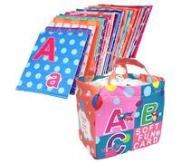 Soft Learning Cards, Alphabet Flash Cards, Early Learning Toys, Educational Cloth Cards, Preschool Learning Cards, Interactive Cloth Alphabet Flash Cards for and Preschoolers