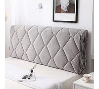 Soft Leisure - Cojines de cabecero con funda extraíble y lavable, almohada de cuña para leer el respaldo, almohadillas protectoras para camas dobles, color gris claro, 210 cm