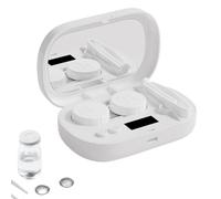 Soft Lens Cleaner Machine, Portable Ultrasonic Cleaning Tool, 5 Mode Rechargeable Intelligent Lens Washer, Compact Solution Soak Case for Adults, Family, Friends, Travel, Home