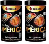 Soft Line America Size M 100ml / 60g - alimento Blando en Forma de granulado Que se Hunde para los Peces omnívoros y carnívoros de América del Norte y América del Sur (Paquete de 2)