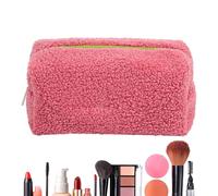 Soft Makeup Bag, Travel Toiletry Pouch, Large Capacity Cosmetic Case Protective Beauty Organizer, Portable Storage Holder, for, Brushes, Accessories, Daily Use, Travel, rosa, Se référer au descriptif,