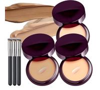 Soft Matte Cream Concealer, Full-Coverage Waterproof Moisturizing Hydrating Foundation, Color Correcting Cream with Makeup Brushes, Hydrating Long-Lasting Concealer For All Skin (Mix 3pc, 13.5g)