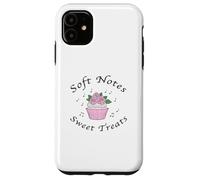 Soft Notes Sweet Treats Coquette Estética Cupcakes & Roses Carcasa para iPhone 11