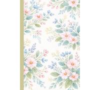 Soft Pastel Blooms Hardcover Journal: Delicate Pink and Blue Floral Lined Notebook, 6 x 9 Inches, 120 Pages, Elegant Hard Cover for Journaling, Notes and Creative Writing