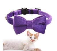 Soft Pet Collar, Bell Charm Dog Cat Neckband, 11.02x0.39 Inches Adjustable Fit Strap with Secure Buckle, Comfort Accessory Gear, Cute Decorative Style Wear, Travel Use for Walking