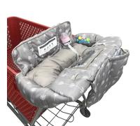 Soft Pillow Attached Waterproof 2-in-1 Baby Grocery Cart Seat Cover an