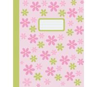 Soft Pink Floral Composition Notebook: Aesthetic Flower Notebook in Soft Pink, Pale Pink, and Soft Green | College Ruled Composition Book for Girls, ... Women | Journaling, Writing, and School Notes