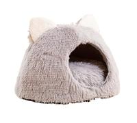 Soft Plush Cat Bed, Comfortable Pet Bed, Warm Pet Puppy Nesting House, Indoor Sleeping Couch, Cotton Warm and Soft Coral Nest for gatos, Small Dogs, 48x48x48 Cm, Coffee Brown, Dark Gray, Light Grey