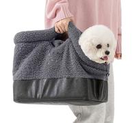 Soft Puppy Carrier - Cute Puppy Sling Carrier | 40x22x33cm Size Animal Carry with Safety Harness Buckle, 600g Fleece Dog Carry Tool with Warm Design, Dog Bag, Pet Harness Sling for Travel
