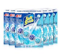 Soft Scrub Limpiador de inodoro 4 en 1 para colgar llantas, aguas de zafiro, 6 unidades