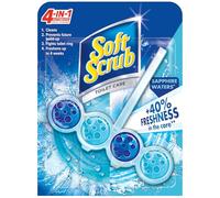 Soft Scrub Limpiador de inodoro 4 en 1 para colgar llantas, aguas de zafiro, 6 unidades